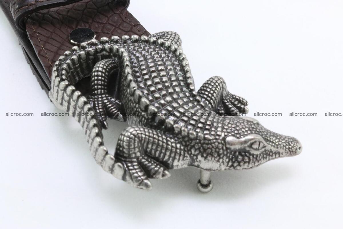 Genuine crocodile leather hornback belt 080 Foto 2