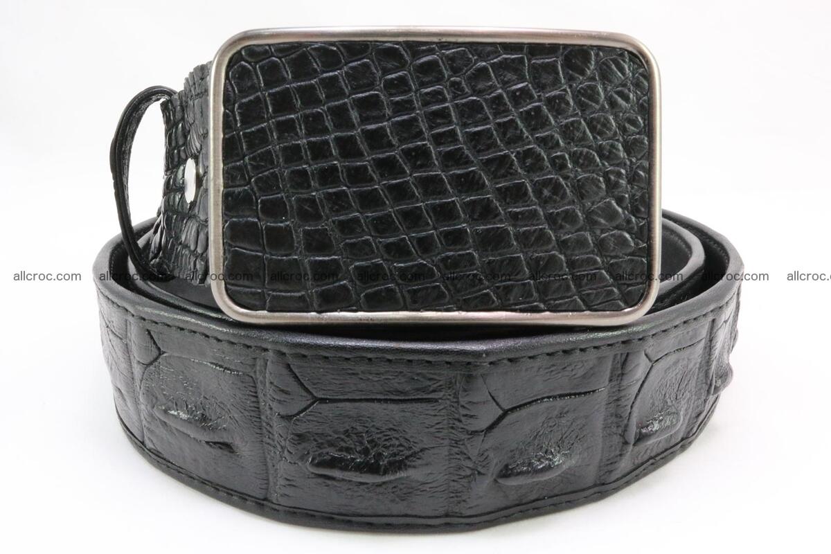 Genuine crocodile leather hornback belt 091 Foto 1