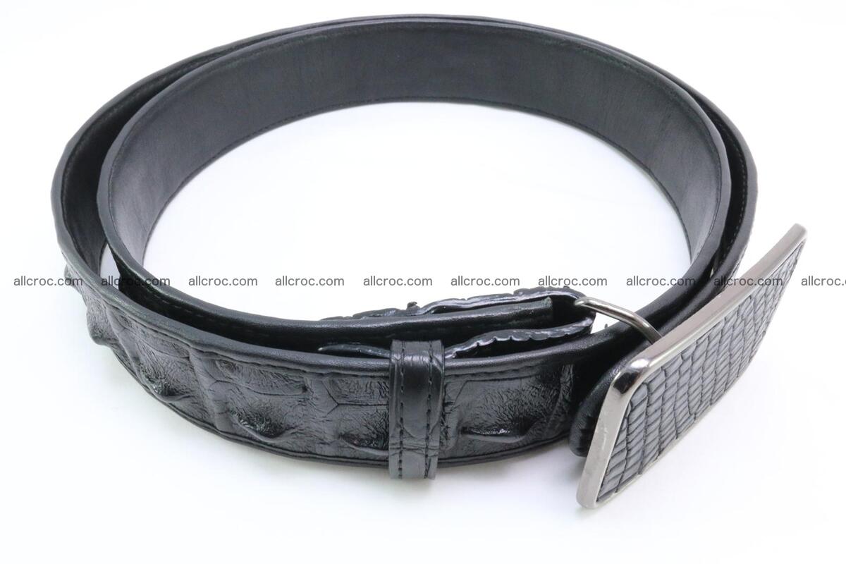 Genuine crocodile leather hornback belt 091 Foto 2