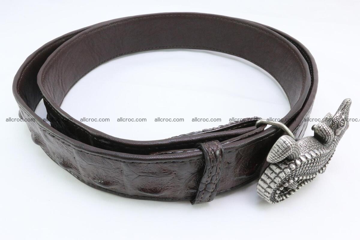 Genuine crocodile leather hornback belt 091 Foto 3