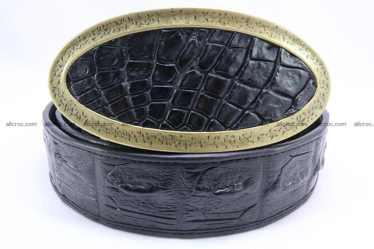 Genuine crocodile leather hornback belt 088 Foto 1