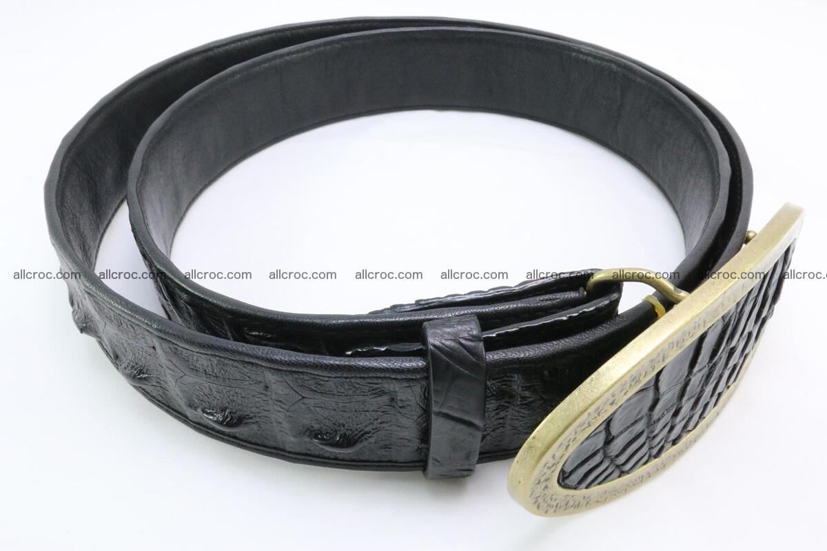 Genuine crocodile leather hornback belt 088 Foto 2