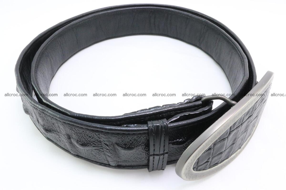 Genuine crocodile leather hornback belt 087 Foto 4