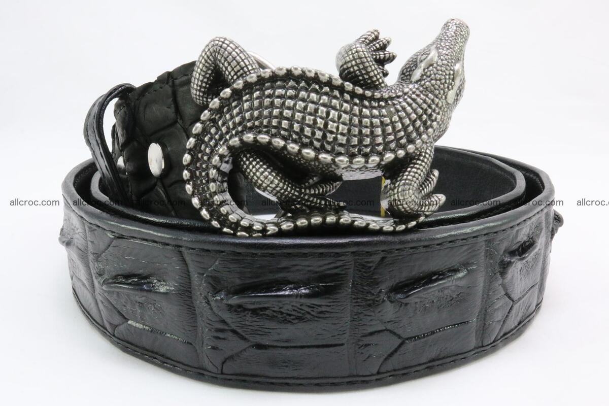Genuine crocodile leather hornback belt 079 Foto 1