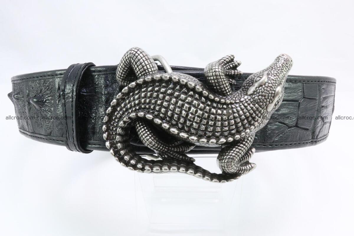 Genuine crocodile leather hornback belt 079 Foto 0