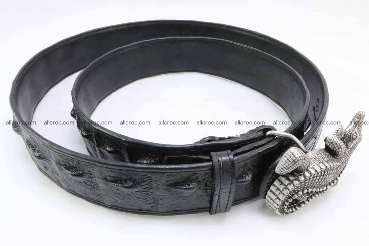 Genuine crocodile leather hornback belt 079 Foto 5
