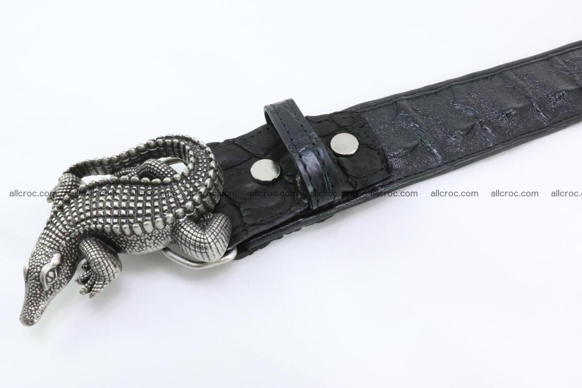 Genuine crocodile leather hornback belt 079 Foto 3