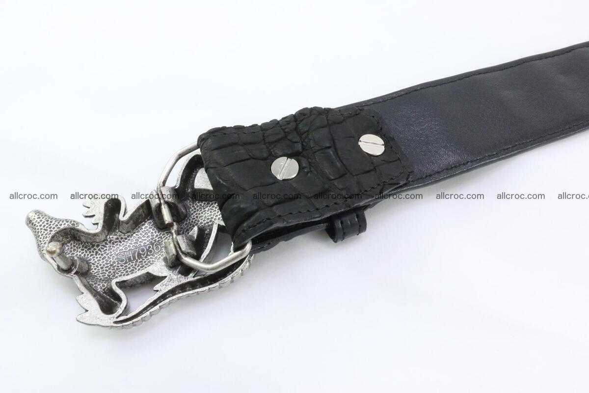 Genuine crocodile leather hornback belt 079 Foto 4