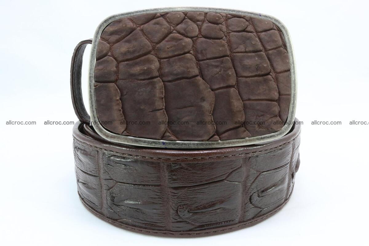 Genuine crocodile leather hornback belt 086 Foto 1