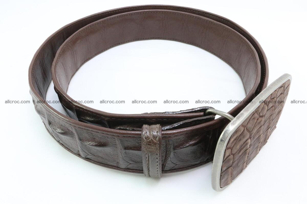 Genuine crocodile leather hornback belt 086 Foto 3