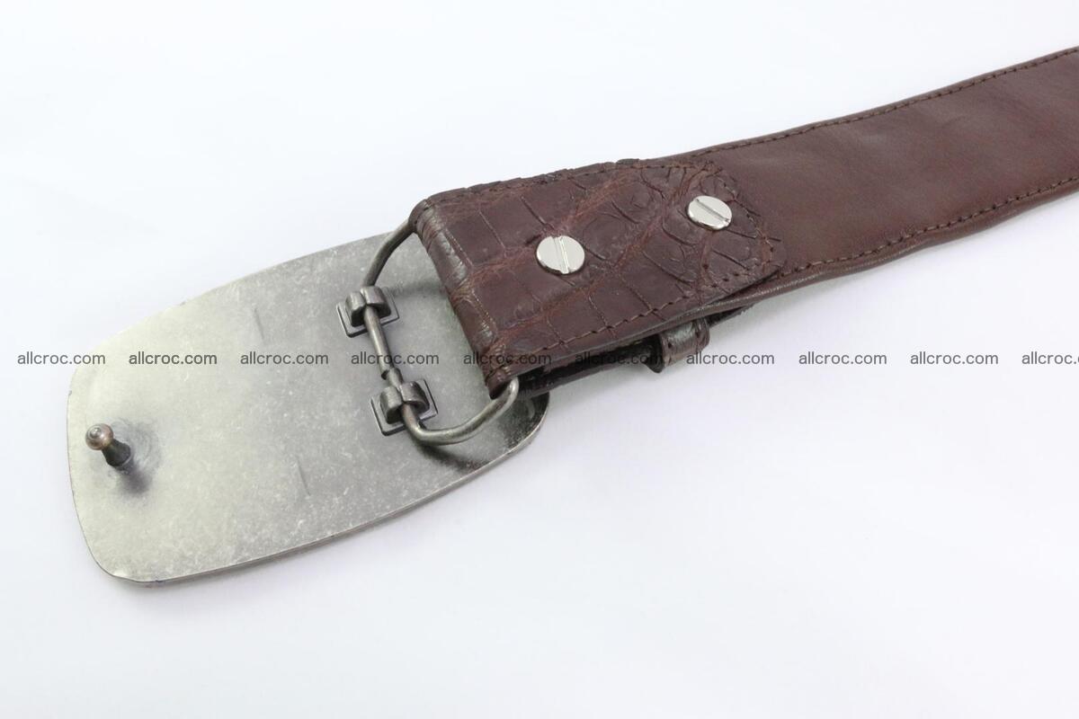 Genuine crocodile leather hornback belt 086 Foto 4