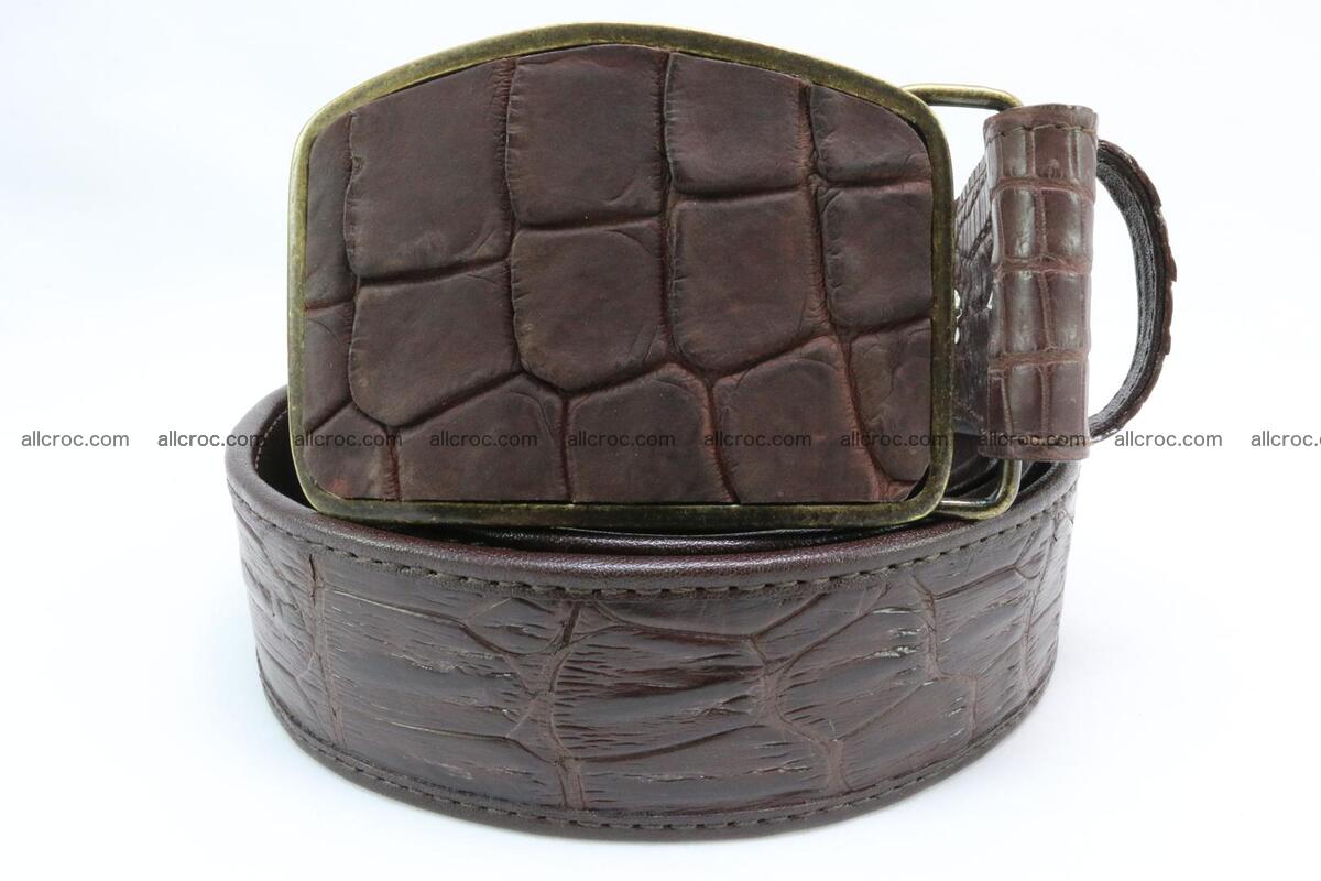 Genuine crocodile leather hornback belt 084 Foto 1