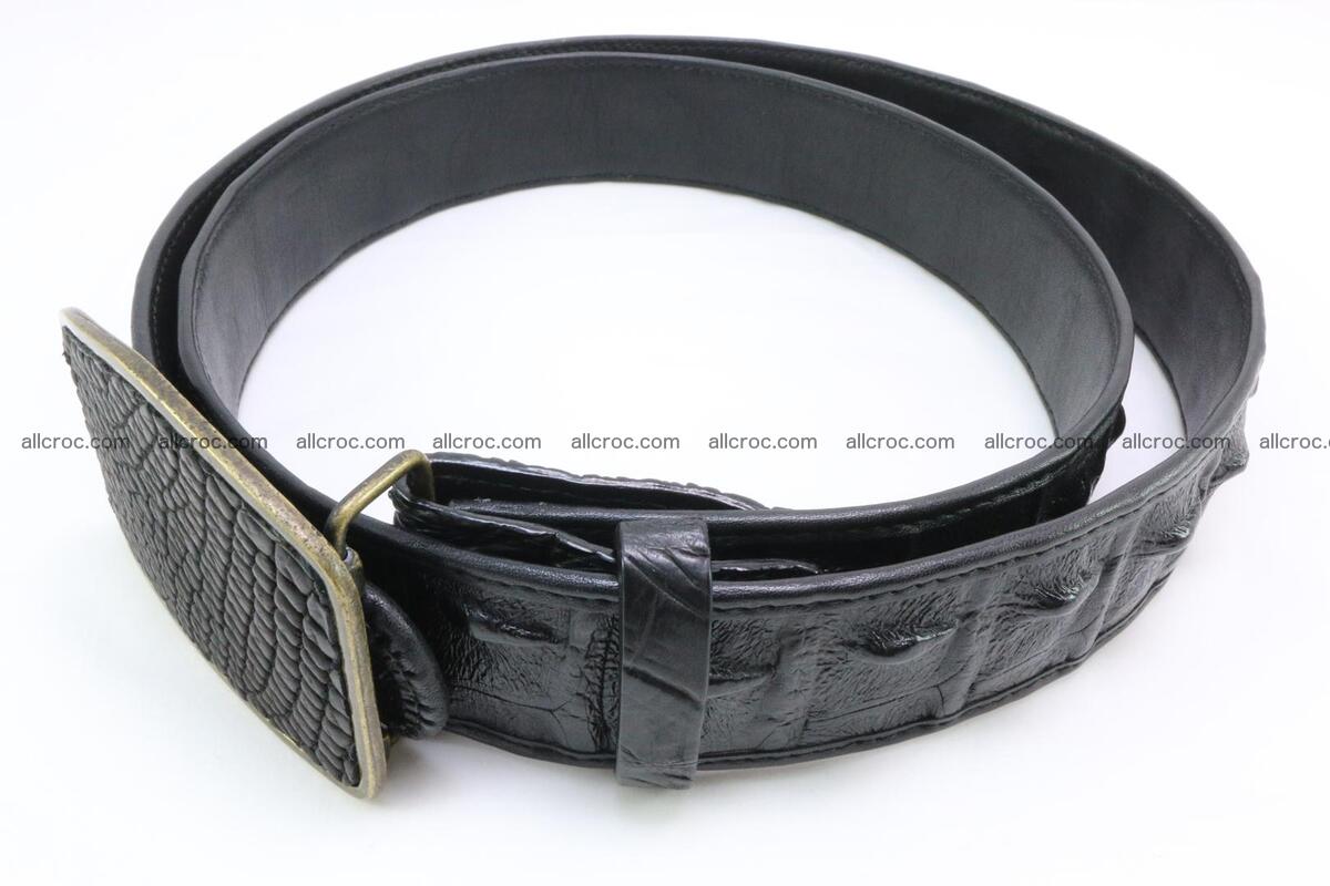 Genuine crocodile leather hornback belt 083 Foto 4