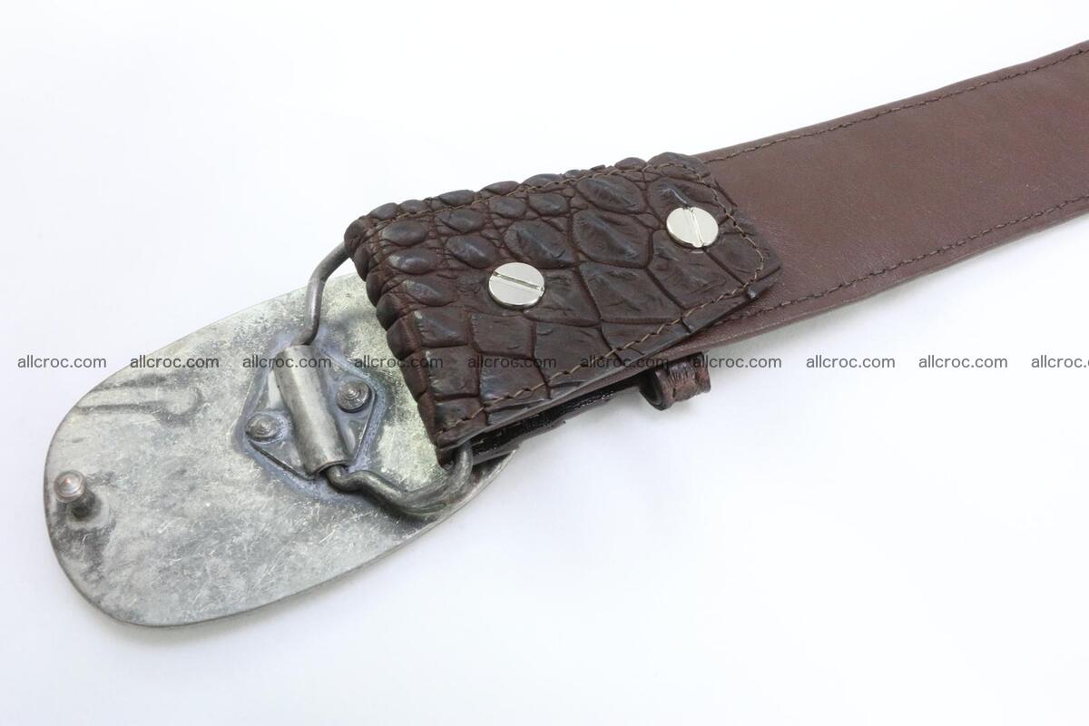 Genuine crocodile leather hornback belt 082 Foto 4