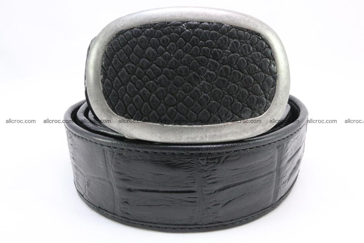 Genuine crocodile leather hornback belt 081 Foto 1