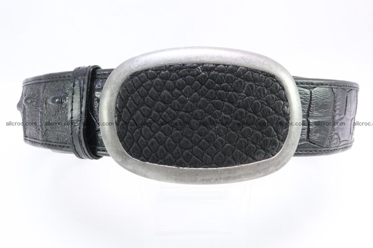 Genuine crocodile leather hornback belt 081 Foto 0
