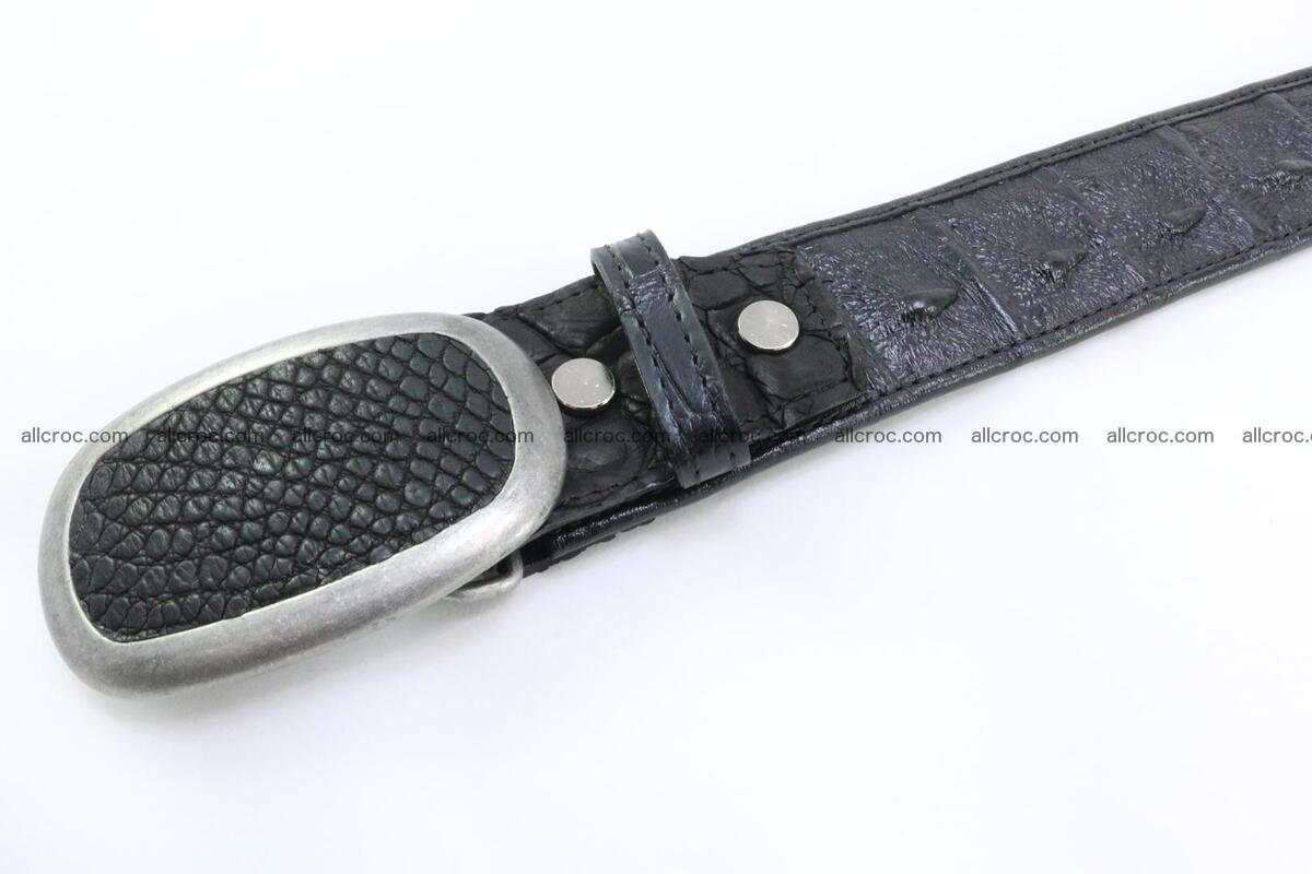 Genuine crocodile leather hornback belt 081 Foto 4