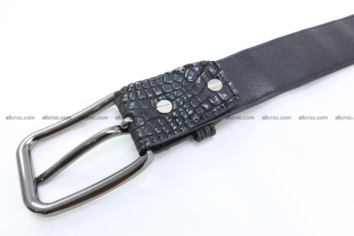 Genuine crocodile leather hornback belt 073 Foto 3