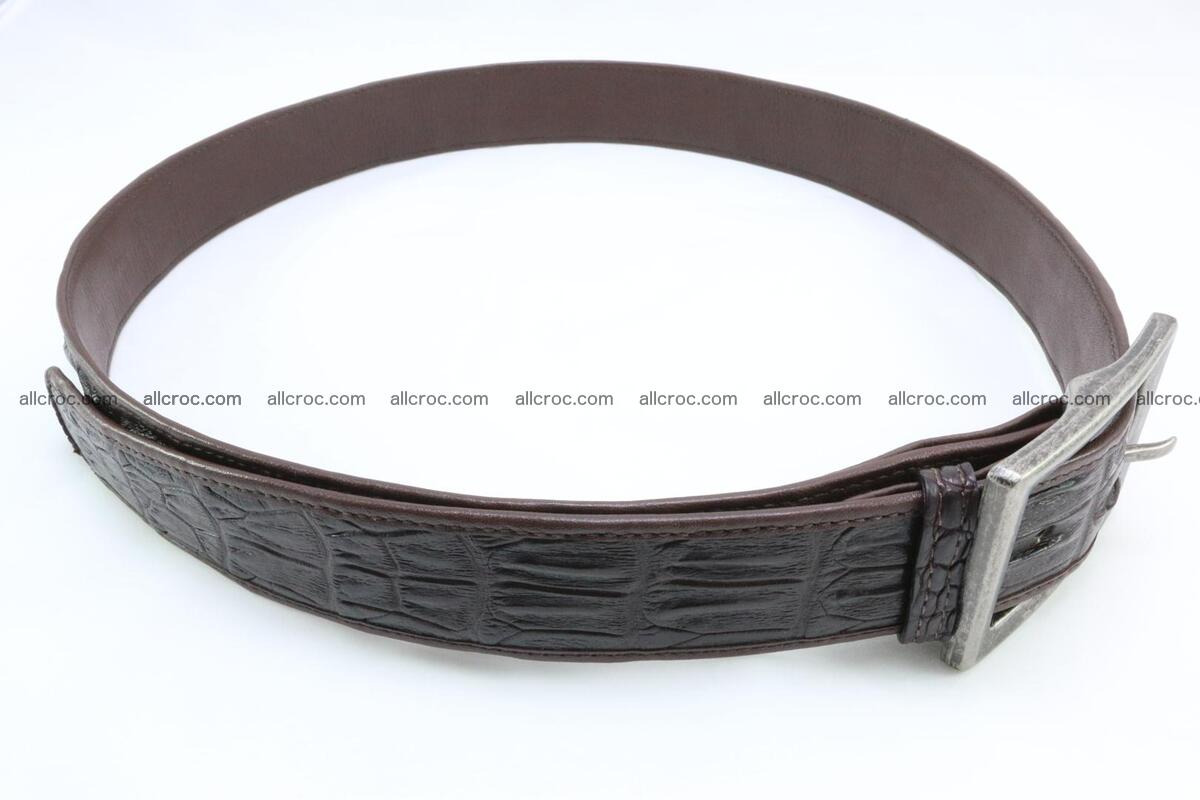 Genuine crocodile leather hornback belt 072 Foto 3