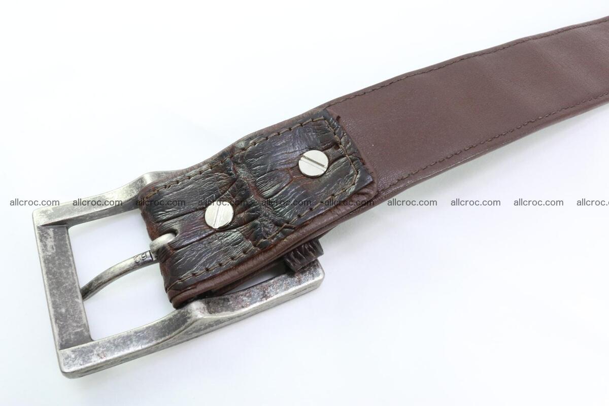 Genuine crocodile leather hornback belt 072 Foto 4