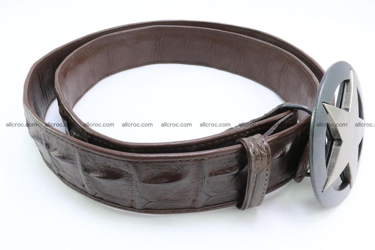 Genuine crocodile leather hornback belt 070 Foto 3