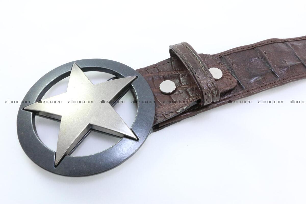 Genuine crocodile leather hornback belt 070 Foto 2