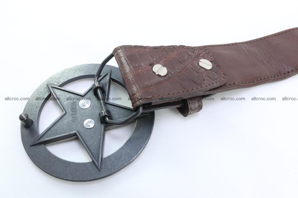 Genuine crocodile leather hornback belt 070 Foto 4