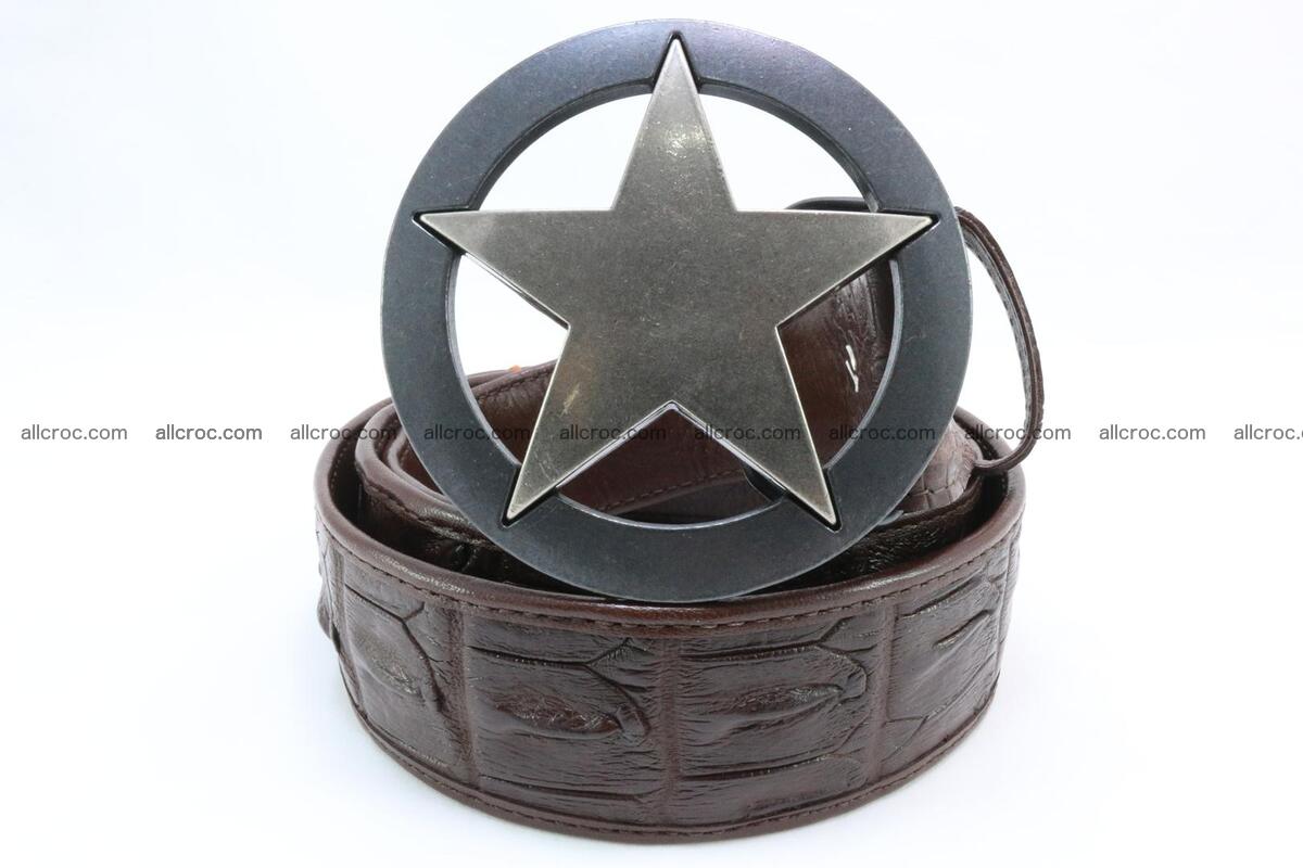 Genuine crocodile leather hornback belt 070 Foto 1