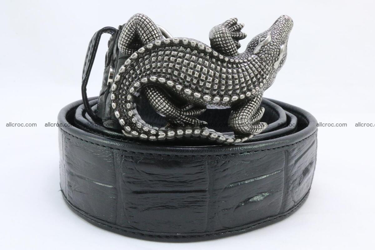 Genuine crocodile leather hornback belt 079 Foto 12