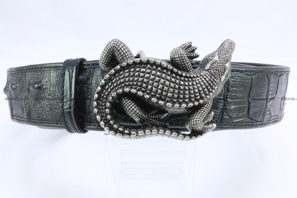 Genuine crocodile leather hornback belt 079 Foto 11