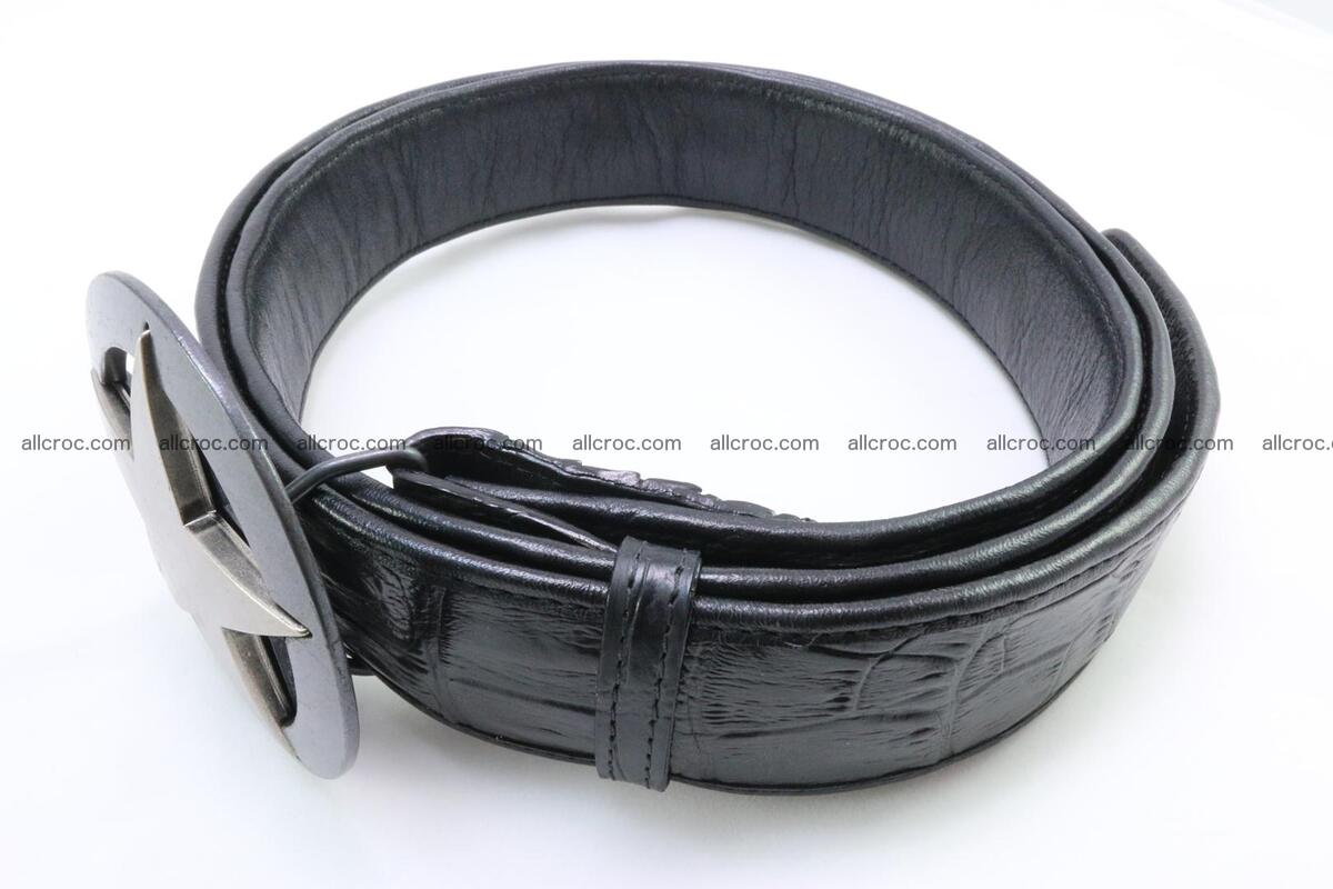 Genuine crocodile leather hornback belt 069 Foto 3