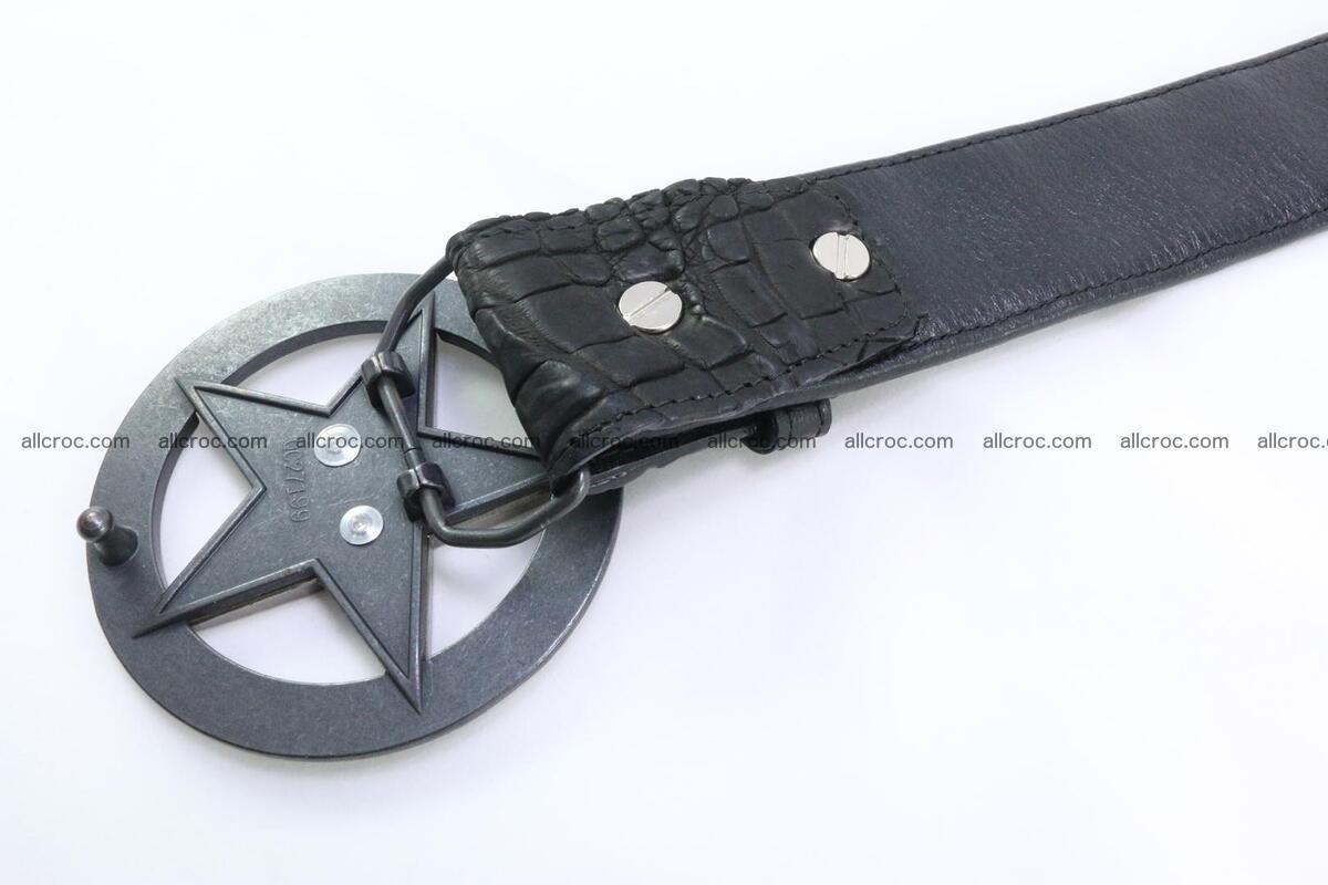 Genuine crocodile leather hornback belt 069 Foto 4