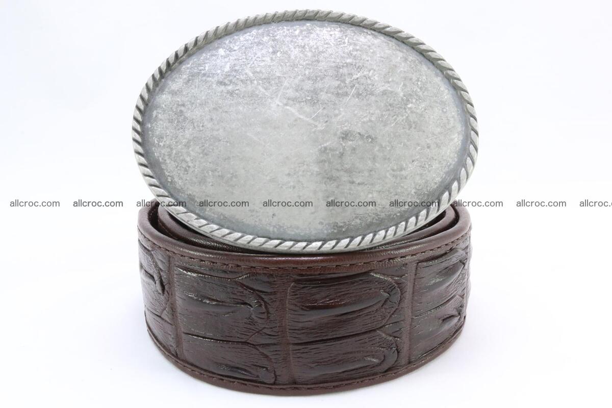 Genuine crocodile leather hornback belt 068 Foto 1