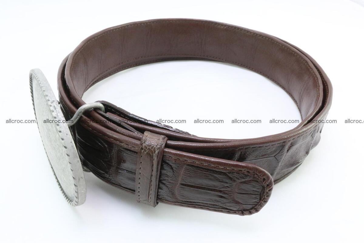 Genuine crocodile leather hornback belt 068 Foto 2