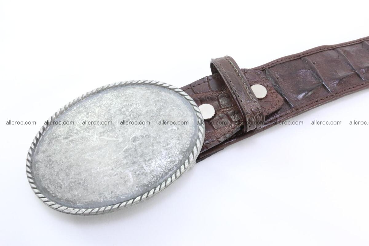 Genuine crocodile leather hornback belt 068 Foto 3
