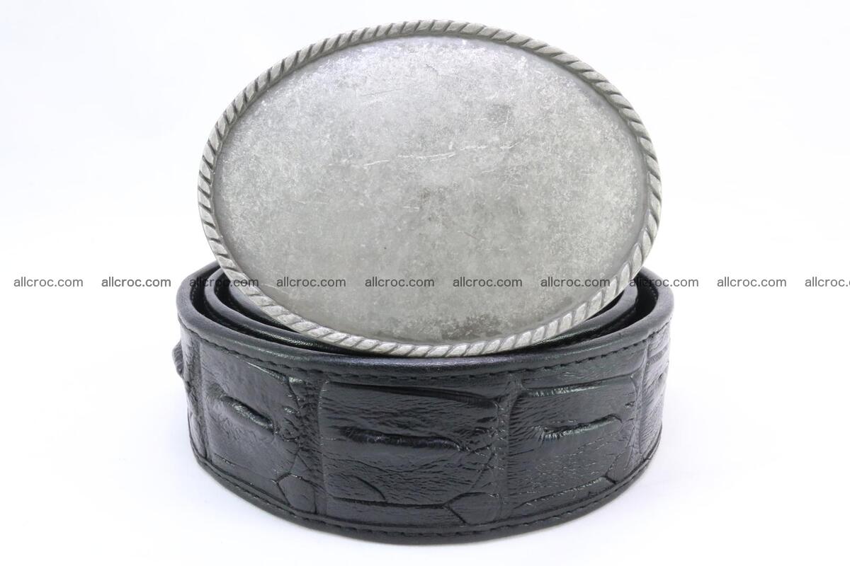 Genuine crocodile leather hornback belt 067 Foto 1