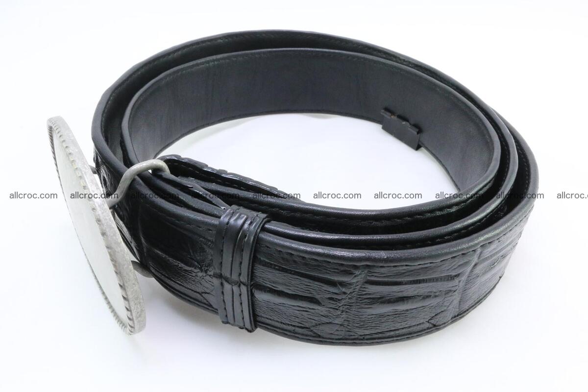 Genuine crocodile leather hornback belt 067 Foto 2