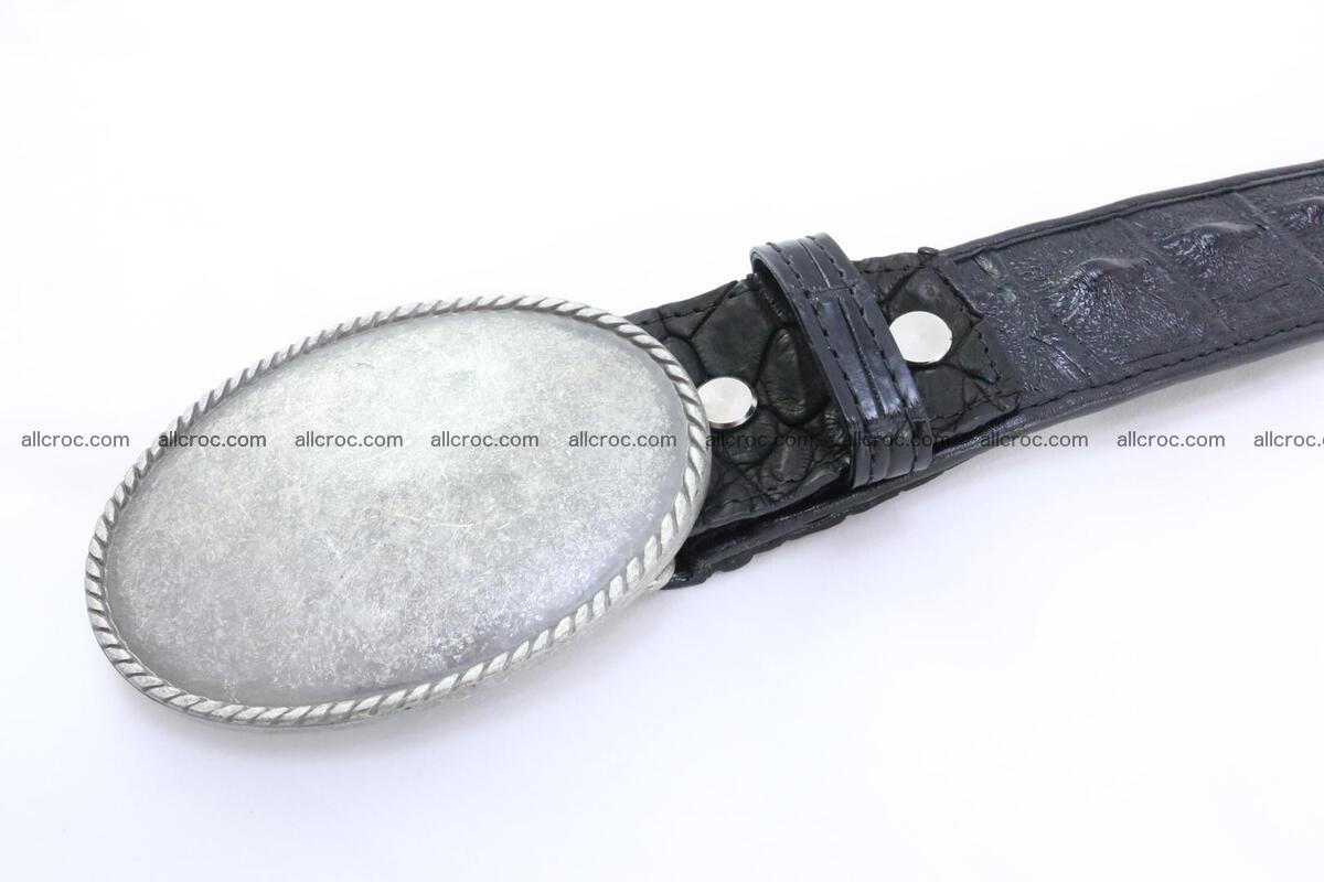 Genuine crocodile leather hornback belt 067 Foto 3