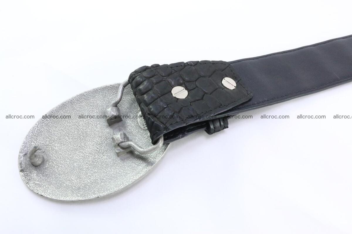 Genuine crocodile leather hornback belt 067 Foto 4