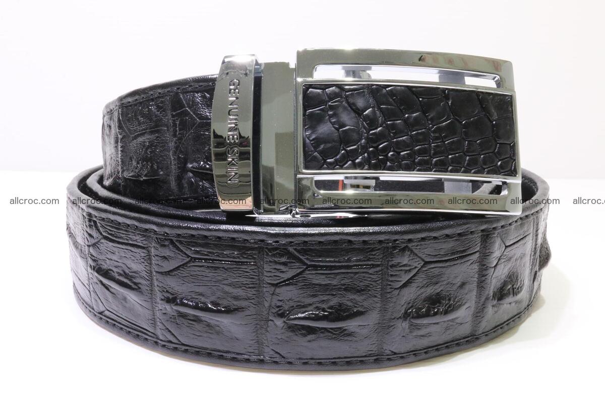 Crocodile leather Hornback belt 004 Foto 0