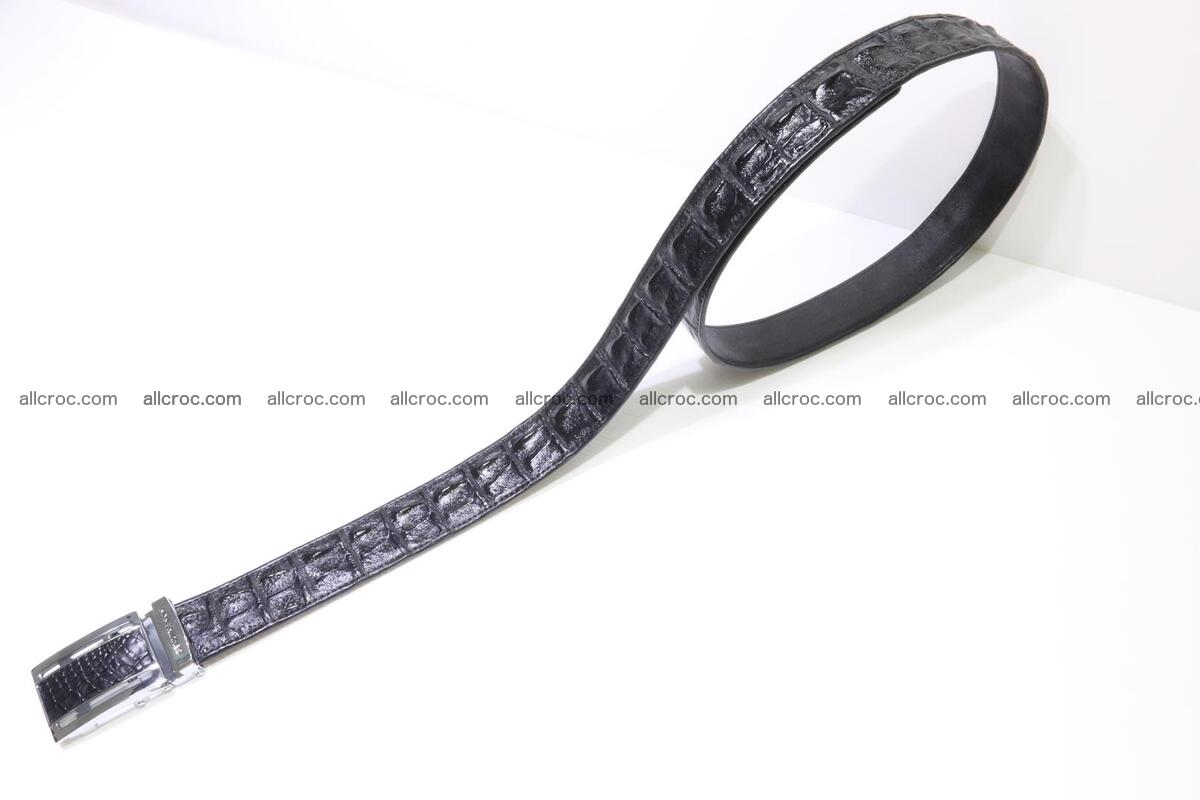 Crocodile leather Hornback belt 004 Foto 2