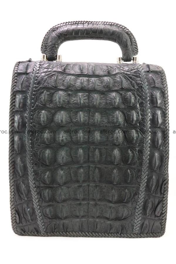 Crocodile skin messenger bag braided edges 420 Foto 3