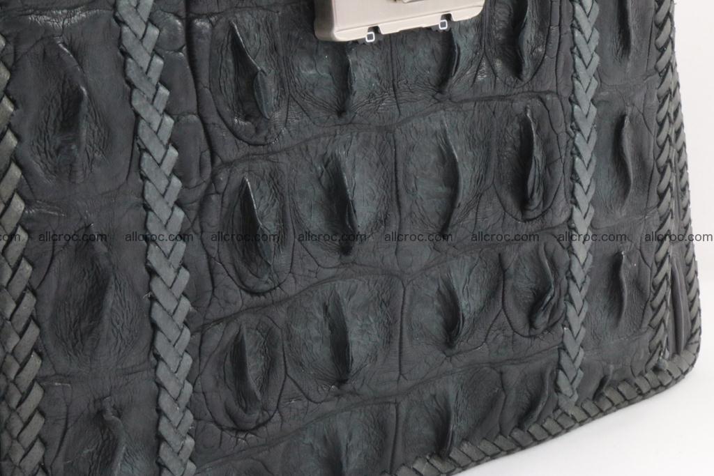 Crocodile skin messenger bag braided edges 420 Foto 6