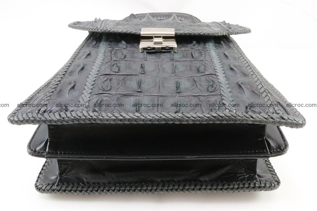 Crocodile skin messenger bag braided edges 420 Foto 8