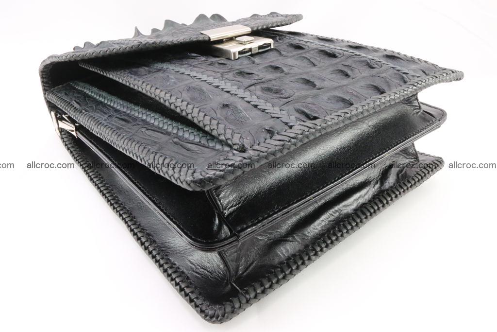Crocodile skin messenger bag braided edges 420 Foto 9