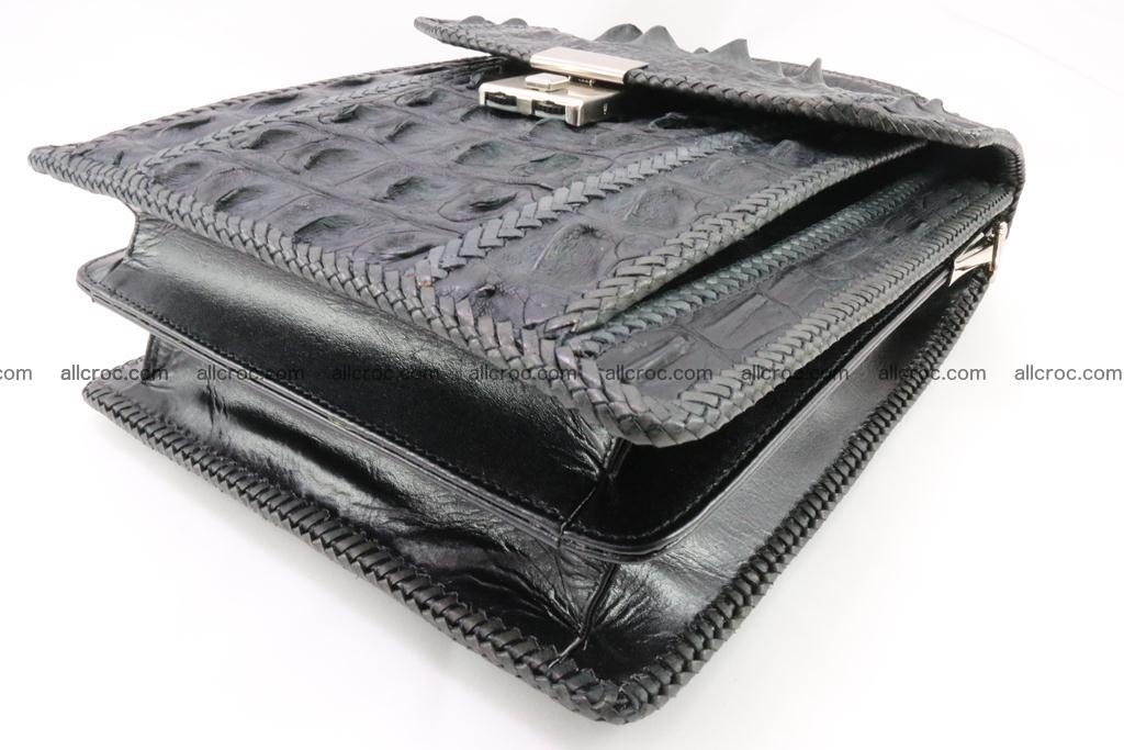 Crocodile skin messenger bag braided edges 420 Foto 10
