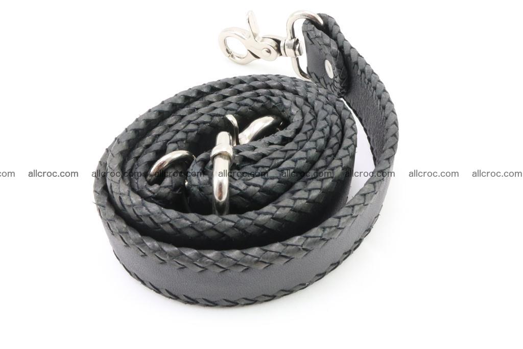 Crocodile skin messenger bag braided edges 139 Foto 11