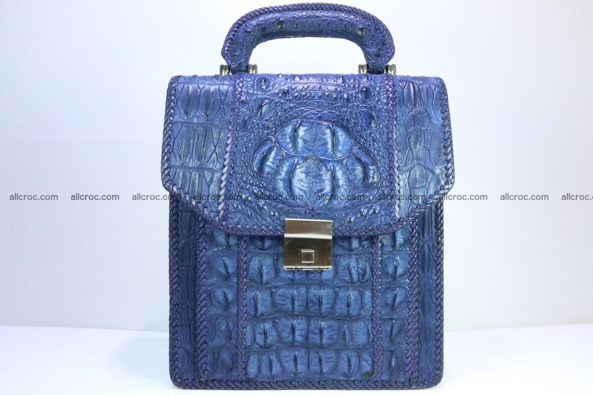 Crocodile skin messenger bag braided edges 419 Foto 0