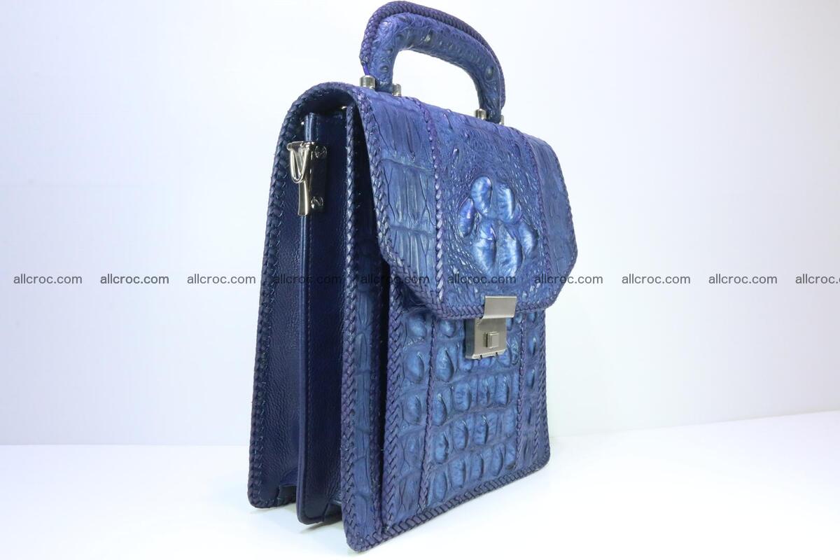 Crocodile skin messenger bag braided edges 419 Foto 1