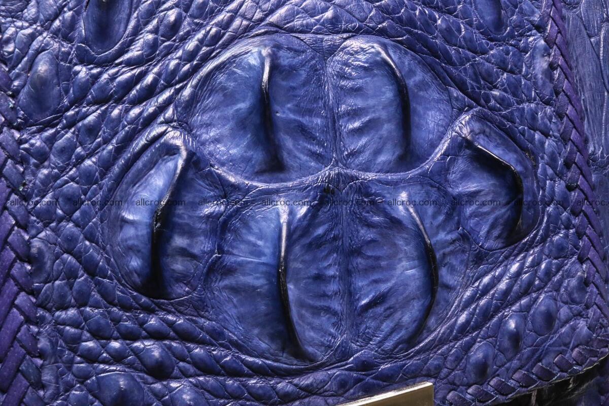 Crocodile skin messenger bag braided edges 419 Foto 4